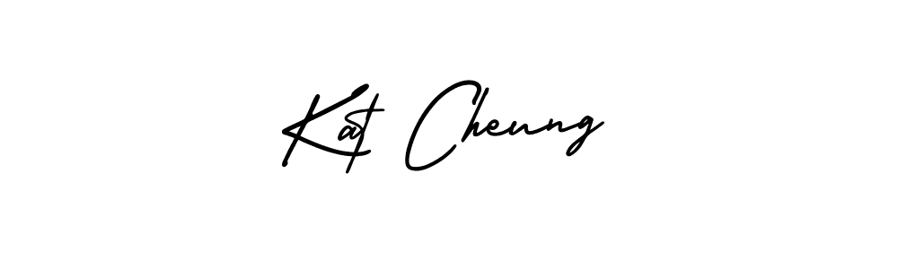 Use a signature maker to create a handwritten signature online. With this signature software, you can design (AmerikaSignatureDemo-Regular) your own signature for name Kat Cheung. Kat Cheung signature style 3 images and pictures png