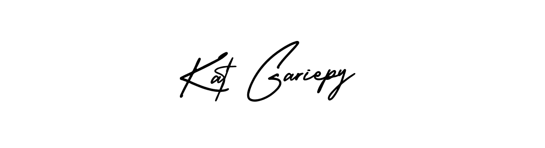 You should practise on your own different ways (AmerikaSignatureDemo-Regular) to write your name (Kat Gariepy) in signature. don't let someone else do it for you. Kat Gariepy signature style 3 images and pictures png