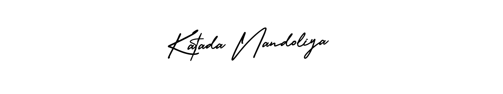 Make a short Katada Nandoliya signature style. Manage your documents anywhere anytime using AmerikaSignatureDemo-Regular. Create and add eSignatures, submit forms, share and send files easily. Katada Nandoliya signature style 3 images and pictures png