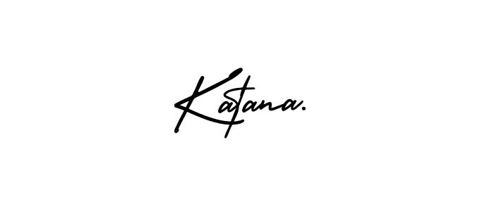 You should practise on your own different ways (AmerikaSignatureDemo-Regular) to write your name (Katana.) in signature. don't let someone else do it for you. Katana. signature style 3 images and pictures png