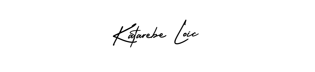 Katarebe Loic stylish signature style. Best Handwritten Sign (AmerikaSignatureDemo-Regular) for my name. Handwritten Signature Collection Ideas for my name Katarebe Loic. Katarebe Loic signature style 3 images and pictures png