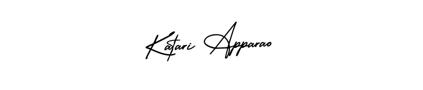 It looks lik you need a new signature style for name Katari Apparao. Design unique handwritten (AmerikaSignatureDemo-Regular) signature with our free signature maker in just a few clicks. Katari Apparao signature style 3 images and pictures png
