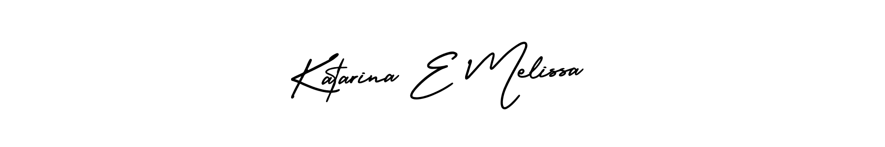 How to make Katarina E Melissa signature? AmerikaSignatureDemo-Regular is a professional autograph style. Create handwritten signature for Katarina E Melissa name. Katarina E Melissa signature style 3 images and pictures png