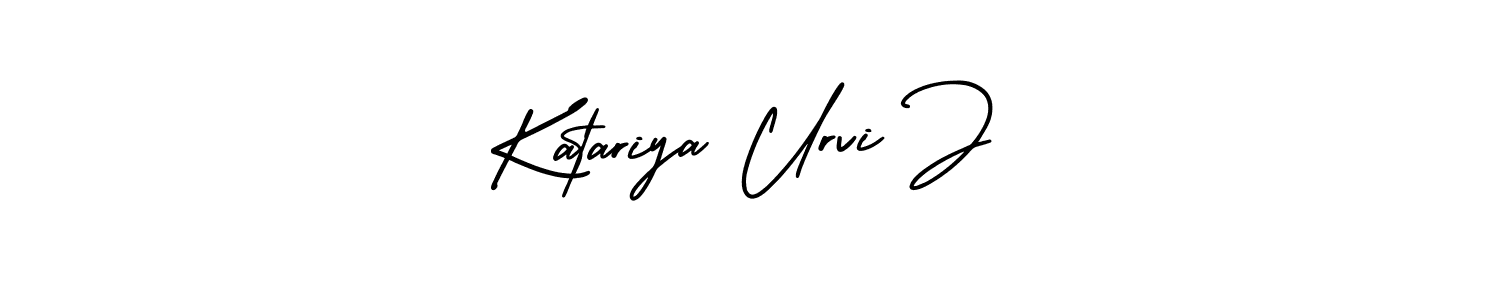 How to Draw Katariya Urvi J signature style? AmerikaSignatureDemo-Regular is a latest design signature styles for name Katariya Urvi J. Katariya Urvi J signature style 3 images and pictures png