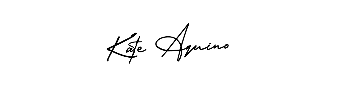 Use a signature maker to create a handwritten signature online. With this signature software, you can design (AmerikaSignatureDemo-Regular) your own signature for name Kate Aquino. Kate Aquino signature style 3 images and pictures png