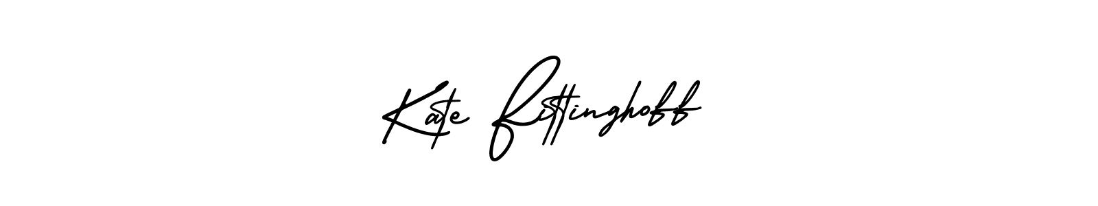 You should practise on your own different ways (AmerikaSignatureDemo-Regular) to write your name (Kate Fittinghoff) in signature. don't let someone else do it for you. Kate Fittinghoff signature style 3 images and pictures png