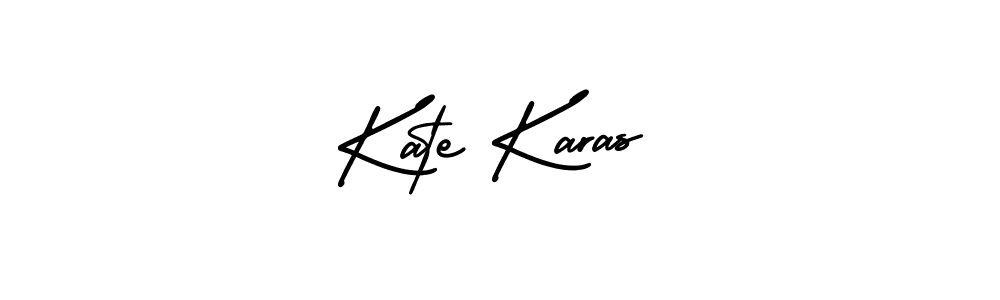 How to make Kate Karas name signature. Use AmerikaSignatureDemo-Regular style for creating short signs online. This is the latest handwritten sign. Kate Karas signature style 3 images and pictures png