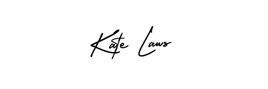 Use a signature maker to create a handwritten signature online. With this signature software, you can design (AmerikaSignatureDemo-Regular) your own signature for name Kate Laws. Kate Laws signature style 3 images and pictures png