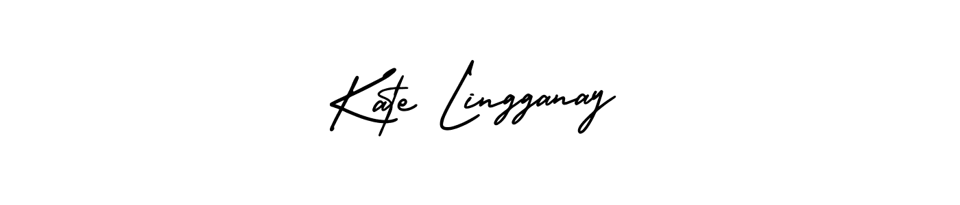 How to make Kate Lingganay signature? AmerikaSignatureDemo-Regular is a professional autograph style. Create handwritten signature for Kate Lingganay name. Kate Lingganay signature style 3 images and pictures png