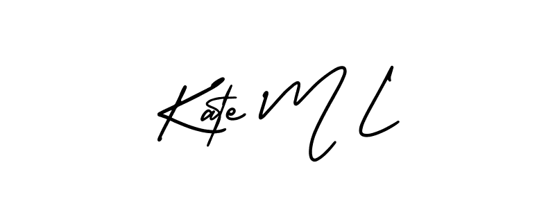 Make a short Kate M L signature style. Manage your documents anywhere anytime using AmerikaSignatureDemo-Regular. Create and add eSignatures, submit forms, share and send files easily. Kate M L signature style 3 images and pictures png