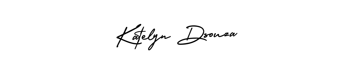 You should practise on your own different ways (AmerikaSignatureDemo-Regular) to write your name (Katelyn Dsouza) in signature. don't let someone else do it for you. Katelyn Dsouza signature style 3 images and pictures png