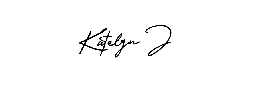 Also we have Katelyn J name is the best signature style. Create professional handwritten signature collection using AmerikaSignatureDemo-Regular autograph style. Katelyn J signature style 3 images and pictures png