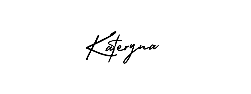 You should practise on your own different ways (AmerikaSignatureDemo-Regular) to write your name (Kateryna) in signature. don't let someone else do it for you. Kateryna signature style 3 images and pictures png