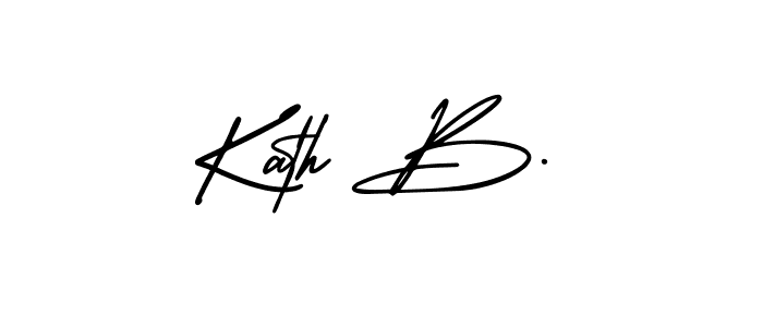 How to Draw Kath B. signature style? AmerikaSignatureDemo-Regular is a latest design signature styles for name Kath B.. Kath B. signature style 3 images and pictures png