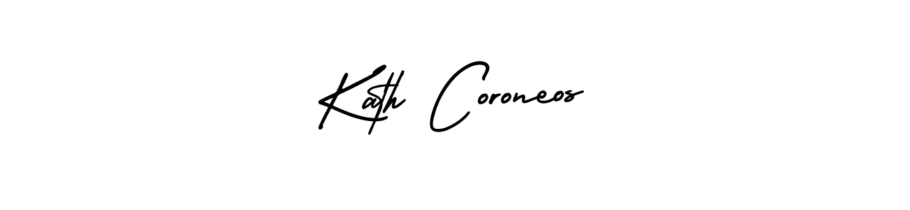 Design your own signature with our free online signature maker. With this signature software, you can create a handwritten (AmerikaSignatureDemo-Regular) signature for name Kath Coroneos. Kath Coroneos signature style 3 images and pictures png
