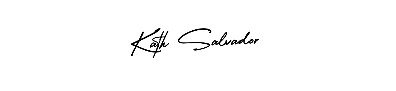 if you are searching for the best signature style for your name Kath Salvador. so please give up your signature search. here we have designed multiple signature styles  using AmerikaSignatureDemo-Regular. Kath Salvador signature style 3 images and pictures png