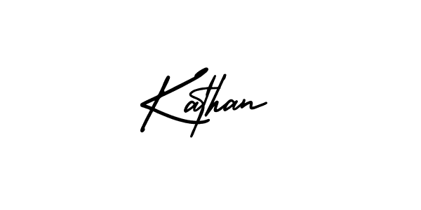 Design your own signature with our free online signature maker. With this signature software, you can create a handwritten (AmerikaSignatureDemo-Regular) signature for name Kathan. Kathan signature style 3 images and pictures png