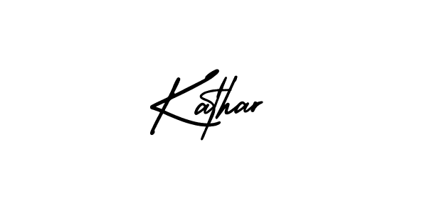 Use a signature maker to create a handwritten signature online. With this signature software, you can design (AmerikaSignatureDemo-Regular) your own signature for name Kathar. Kathar signature style 3 images and pictures png