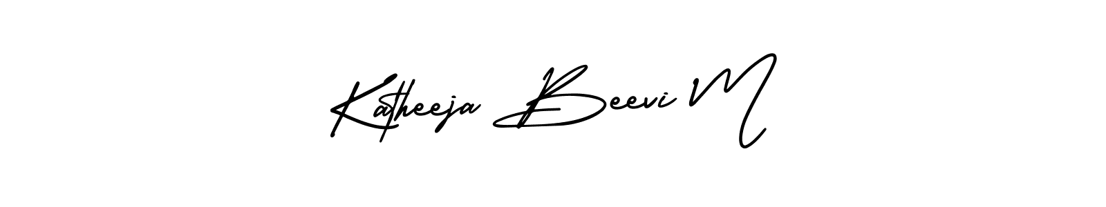 Also You can easily find your signature by using the search form. We will create Katheeja Beevi M name handwritten signature images for you free of cost using AmerikaSignatureDemo-Regular sign style. Katheeja Beevi M signature style 3 images and pictures png
