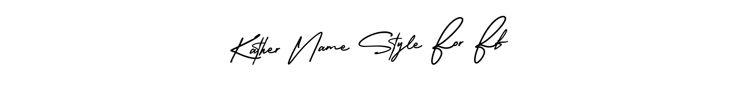 How to Draw Kather Name Style For Ff signature style? AmerikaSignatureDemo-Regular is a latest design signature styles for name Kather Name Style For Ff. Kather Name Style For Ff signature style 3 images and pictures png
