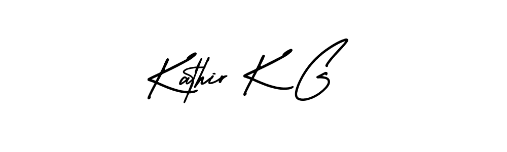 AmerikaSignatureDemo-Regular is a professional signature style that is perfect for those who want to add a touch of class to their signature. It is also a great choice for those who want to make their signature more unique. Get Kathir K G name to fancy signature for free. Kathir K G signature style 3 images and pictures png