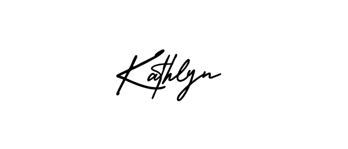 You should practise on your own different ways (AmerikaSignatureDemo-Regular) to write your name (Kathlyn) in signature. don't let someone else do it for you. Kathlyn signature style 3 images and pictures png