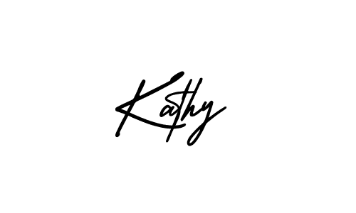 The best way (AmerikaSignatureDemo-Regular) to make a short signature is to pick only two or three words in your name. The name Kathy include a total of six letters. For converting this name. Kathy signature style 3 images and pictures png