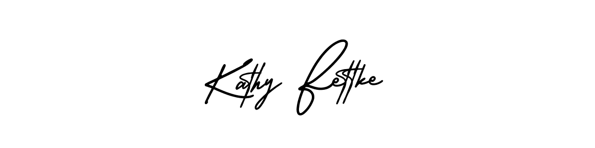 The best way (AmerikaSignatureDemo-Regular) to make a short signature is to pick only two or three words in your name. The name Kathy Fettke include a total of six letters. For converting this name. Kathy Fettke signature style 3 images and pictures png