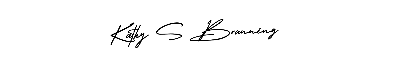 if you are searching for the best signature style for your name Kathy S Branning. so please give up your signature search. here we have designed multiple signature styles  using AmerikaSignatureDemo-Regular. Kathy S Branning signature style 3 images and pictures png
