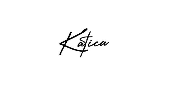Design your own signature with our free online signature maker. With this signature software, you can create a handwritten (AmerikaSignatureDemo-Regular) signature for name Katica. Katica signature style 3 images and pictures png