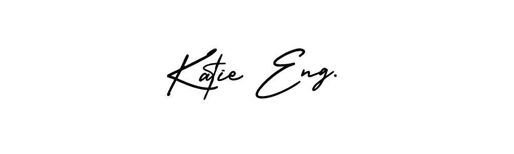 Use a signature maker to create a handwritten signature online. With this signature software, you can design (AmerikaSignatureDemo-Regular) your own signature for name Katie Eng.. Katie Eng. signature style 3 images and pictures png