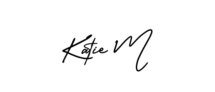 It looks lik you need a new signature style for name Katie M. Design unique handwritten (AmerikaSignatureDemo-Regular) signature with our free signature maker in just a few clicks. Katie M signature style 3 images and pictures png