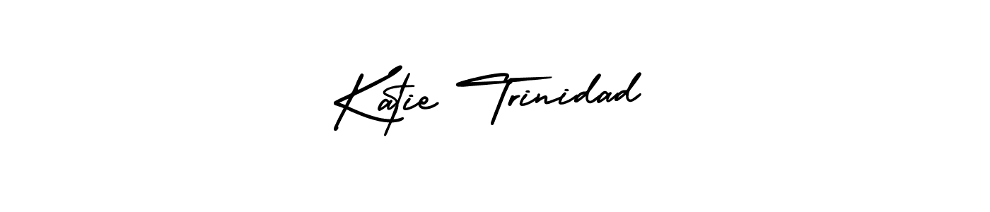 Create a beautiful signature design for name Katie Trinidad. With this signature (AmerikaSignatureDemo-Regular) fonts, you can make a handwritten signature for free. Katie Trinidad signature style 3 images and pictures png