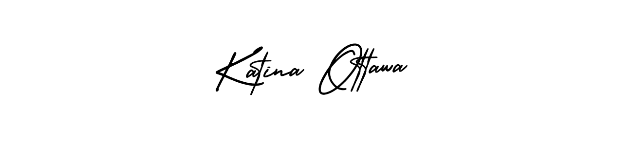 How to make Katina Ottawa signature? AmerikaSignatureDemo-Regular is a professional autograph style. Create handwritten signature for Katina Ottawa name. Katina Ottawa signature style 3 images and pictures png