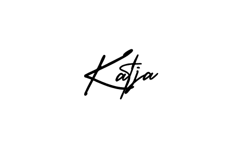 The best way (AmerikaSignatureDemo-Regular) to make a short signature is to pick only two or three words in your name. The name Katja include a total of six letters. For converting this name. Katja signature style 3 images and pictures png