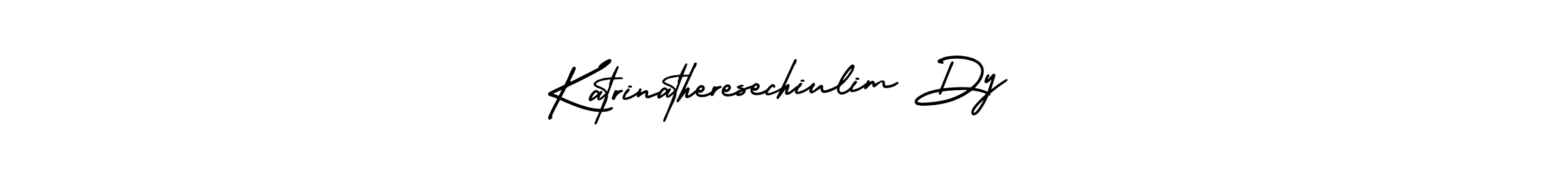 You should practise on your own different ways (AmerikaSignatureDemo-Regular) to write your name (Katrinatheresechiulim Dy) in signature. don't let someone else do it for you. Katrinatheresechiulim Dy signature style 3 images and pictures png