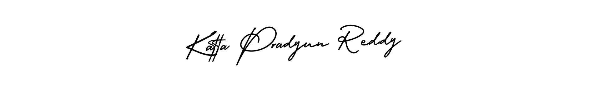It looks lik you need a new signature style for name Katta Pradyun Reddy. Design unique handwritten (AmerikaSignatureDemo-Regular) signature with our free signature maker in just a few clicks. Katta Pradyun Reddy signature style 3 images and pictures png