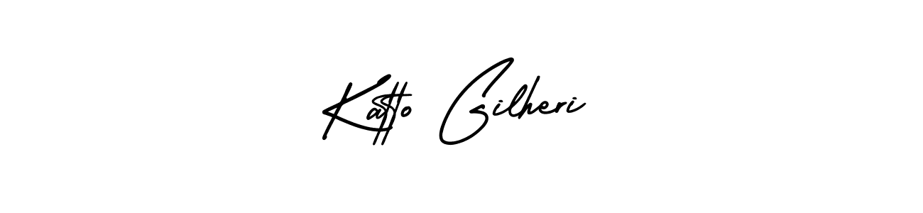 AmerikaSignatureDemo-Regular is a professional signature style that is perfect for those who want to add a touch of class to their signature. It is also a great choice for those who want to make their signature more unique. Get Katto Gilheri name to fancy signature for free. Katto Gilheri signature style 3 images and pictures png