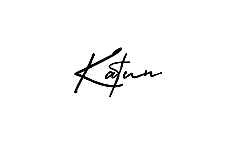 How to make Katun name signature. Use AmerikaSignatureDemo-Regular style for creating short signs online. This is the latest handwritten sign. Katun signature style 3 images and pictures png