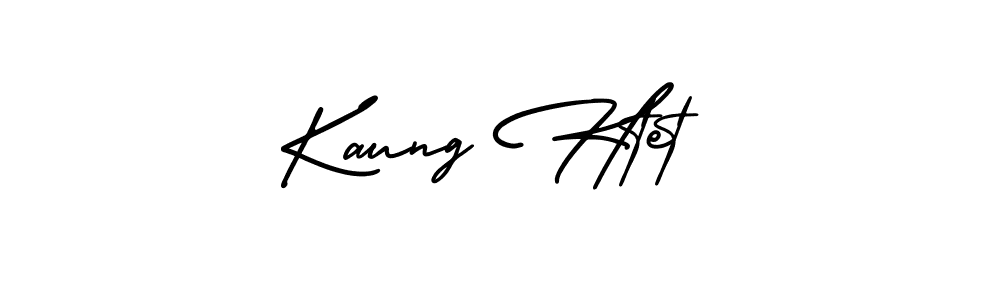 This is the best signature style for the Kaung Htet name. Also you like these signature font (AmerikaSignatureDemo-Regular). Mix name signature. Kaung Htet signature style 3 images and pictures png