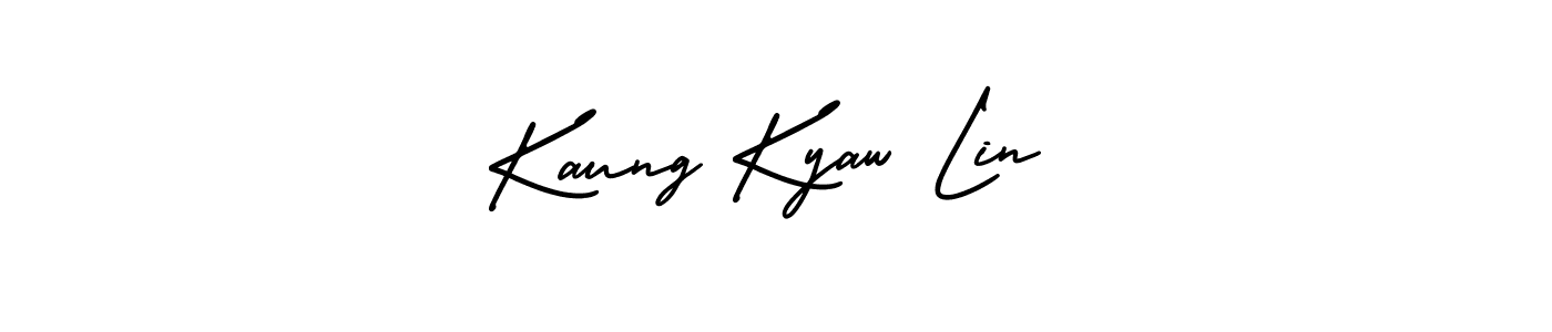 How to make Kaung Kyaw Lin signature? AmerikaSignatureDemo-Regular is a professional autograph style. Create handwritten signature for Kaung Kyaw Lin name. Kaung Kyaw Lin signature style 3 images and pictures png
