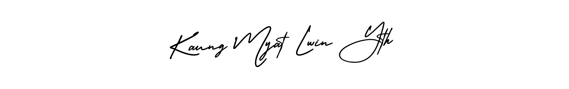 if you are searching for the best signature style for your name Kaung Myat Lwin Yth. so please give up your signature search. here we have designed multiple signature styles  using AmerikaSignatureDemo-Regular. Kaung Myat Lwin Yth signature style 3 images and pictures png