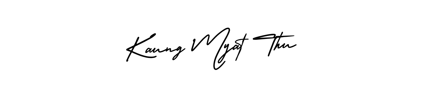 How to make Kaung Myat Thu signature? AmerikaSignatureDemo-Regular is a professional autograph style. Create handwritten signature for Kaung Myat Thu name. Kaung Myat Thu signature style 3 images and pictures png