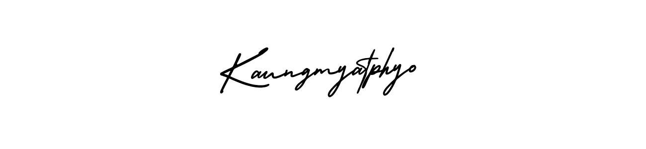 AmerikaSignatureDemo-Regular is a professional signature style that is perfect for those who want to add a touch of class to their signature. It is also a great choice for those who want to make their signature more unique. Get Kaungmyatphyo name to fancy signature for free. Kaungmyatphyo signature style 3 images and pictures png