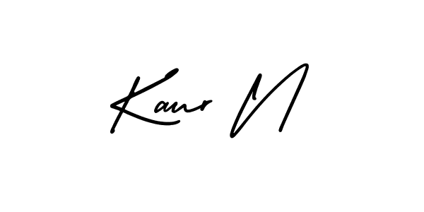 Make a beautiful signature design for name Kaur N. With this signature (AmerikaSignatureDemo-Regular) style, you can create a handwritten signature for free. Kaur N signature style 3 images and pictures png