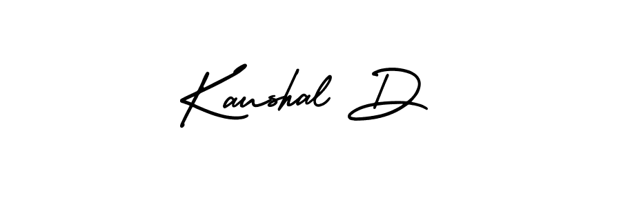 Make a beautiful signature design for name Kaushal D. With this signature (AmerikaSignatureDemo-Regular) style, you can create a handwritten signature for free. Kaushal D signature style 3 images and pictures png