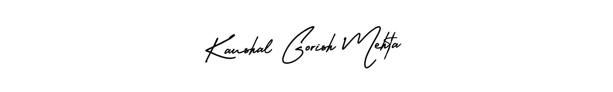 How to make Kaushal Gorish Mehta signature? AmerikaSignatureDemo-Regular is a professional autograph style. Create handwritten signature for Kaushal Gorish Mehta name. Kaushal Gorish Mehta signature style 3 images and pictures png