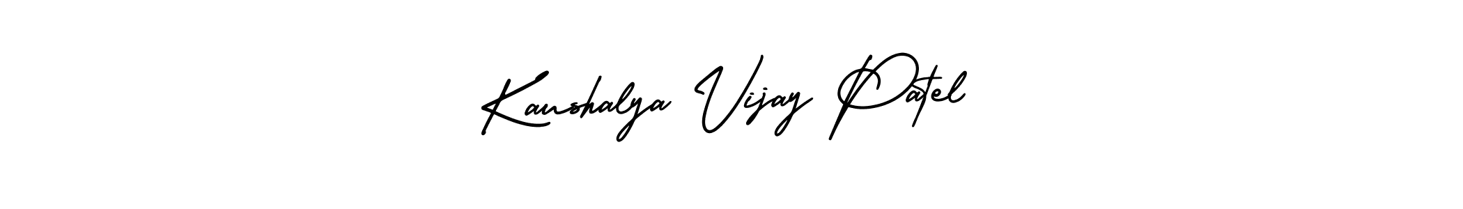 This is the best signature style for the Kaushalya Vijay Patel name. Also you like these signature font (AmerikaSignatureDemo-Regular). Mix name signature. Kaushalya Vijay Patel signature style 3 images and pictures png