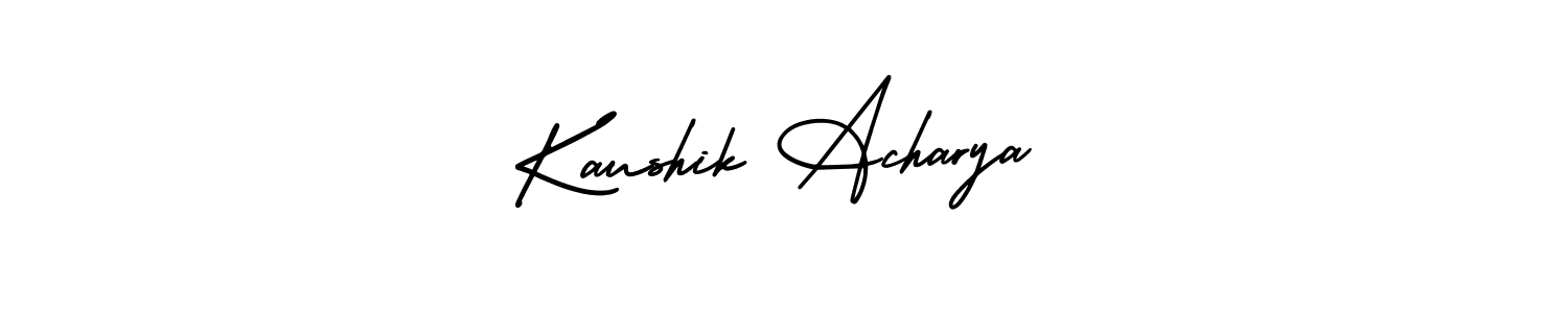 Also You can easily find your signature by using the search form. We will create Kaushik Acharya name handwritten signature images for you free of cost using AmerikaSignatureDemo-Regular sign style. Kaushik Acharya signature style 3 images and pictures png