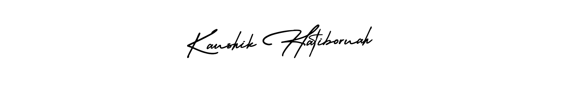 Design your own signature with our free online signature maker. With this signature software, you can create a handwritten (AmerikaSignatureDemo-Regular) signature for name Kaushik Hatiboruah. Kaushik Hatiboruah signature style 3 images and pictures png